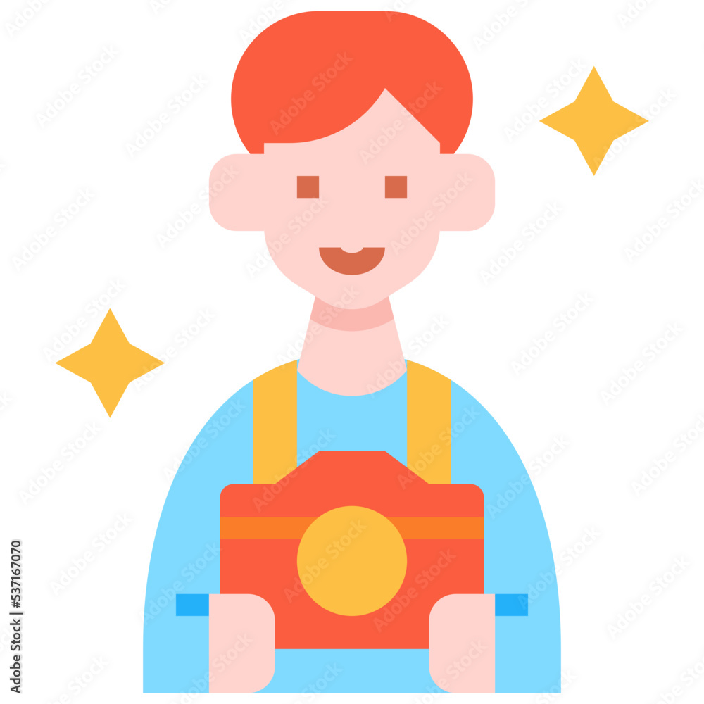 Photographer man icon symbol element Photographer man icon symbol element