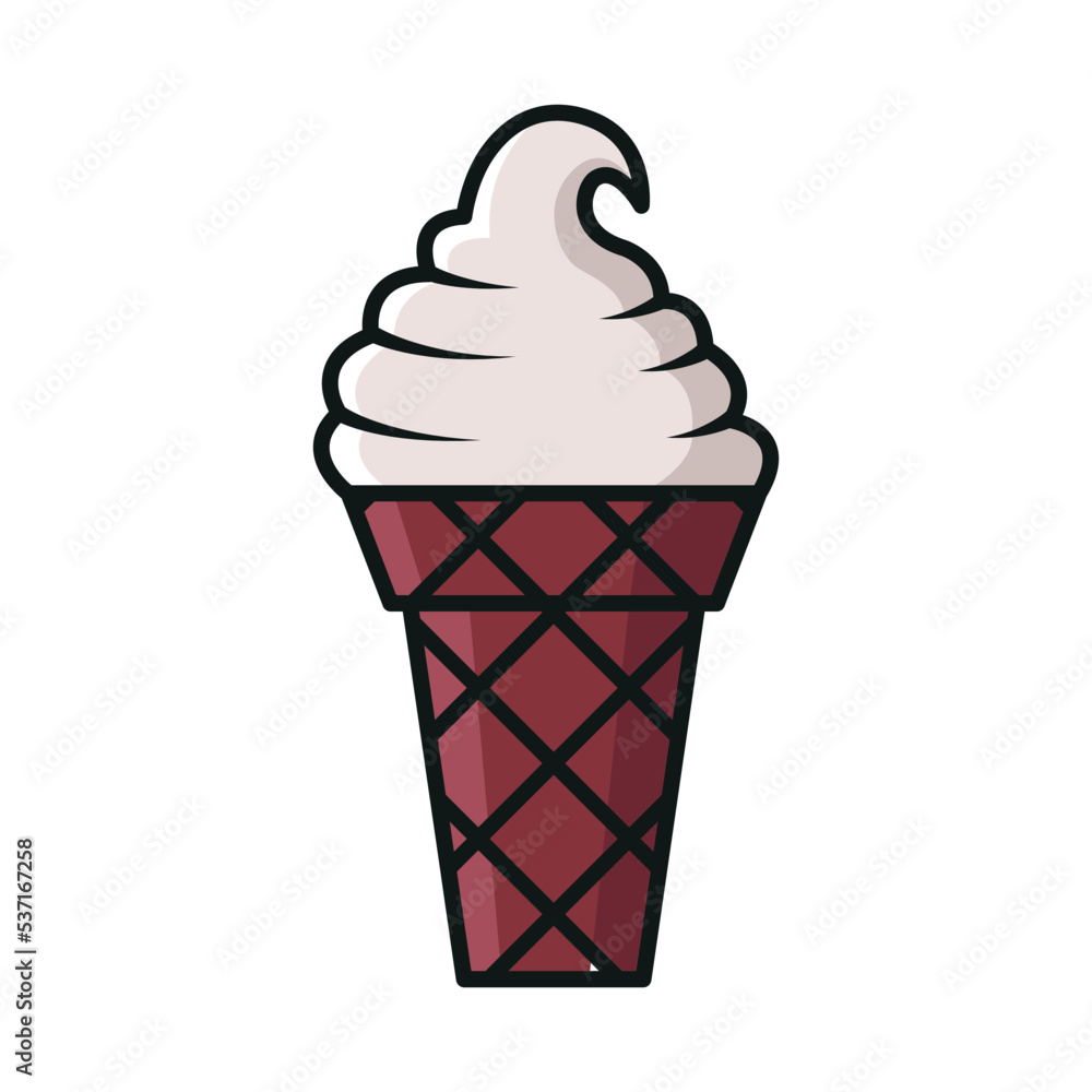 ice cream icon vector design template in white background ice cream icon vector design template in white background