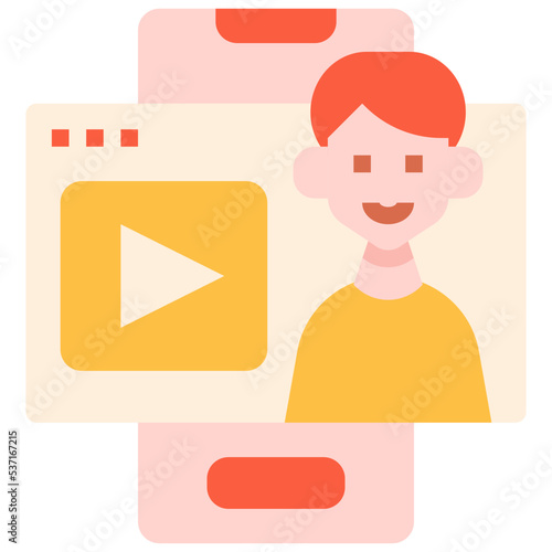 Youtuber man icon symbol element