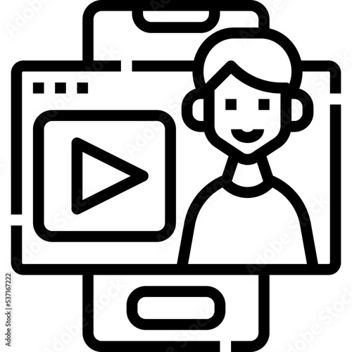 Youtuber man icon symbol element