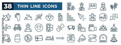 set of most common used web icons in outline style. thin line icons such as legal document, acorn, diesel, questions and answers, windows phone, cottage, giftcard, switcher vector