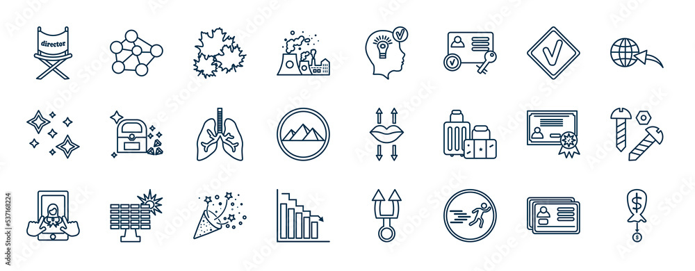 set of most common used web icons in outline style. thin line icons ...