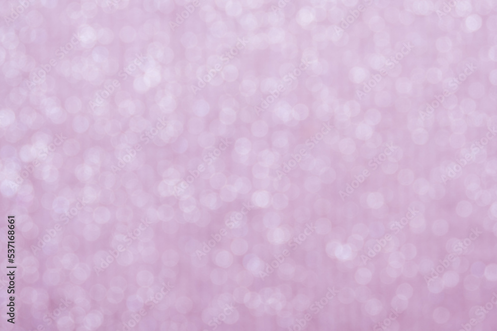 Pink bokeh circle abstract shining background. Blurred glittering wallpaper