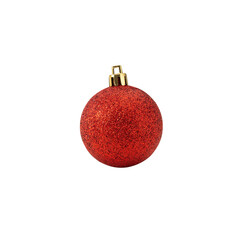 Red Christmas ball cutout, Png file, Christmas and New Year decoration