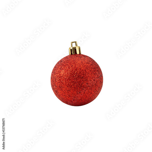 Red Christmas ball cutout, Png file, Christmas and New Year decoration