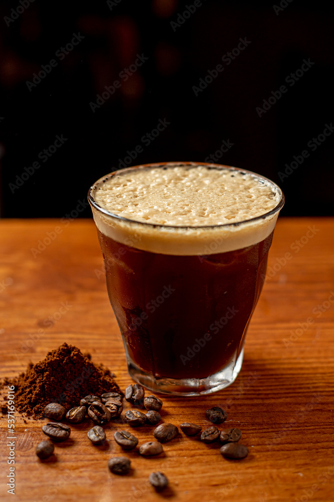 Carajillo, café tradicional español con brandy, whisky, coñac o ron Carajillo, café tradicional español con brandy, whisky, coñac o ron