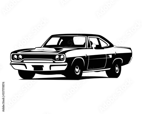 american muscle car logo vector