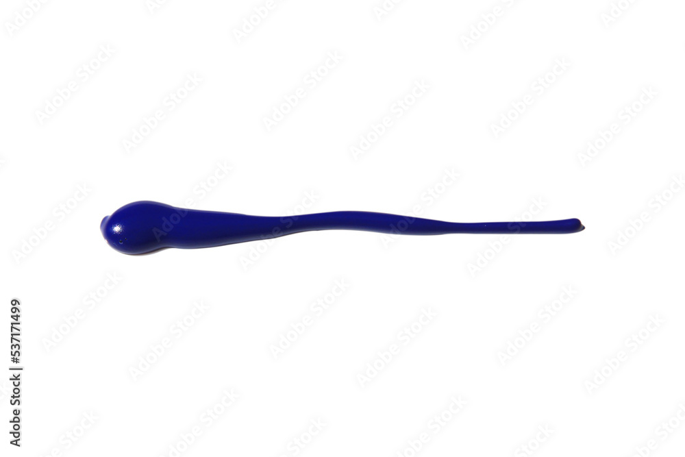 blue ink drop isolated on white background.Selection focus. blue ink drop isolated on white background.Selection focus.
