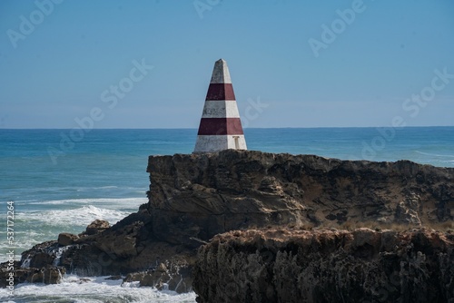 Famous Cape Dombey Obelisk on the rocky coast of Australia photo