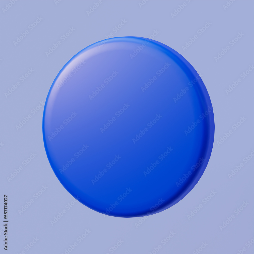 3d render in a minimalistic style for the interface of applications and web pages. Ui design. Blue button. 3d render in a minimalistic style for the interface of applications and web pages. Ui design. Blue button.