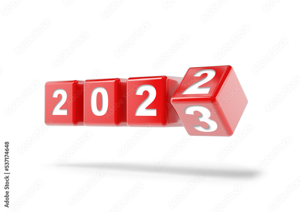 Flipping cubes for new year change 2022 to 2023 Flipping cubes for new year change 2022 to 2023