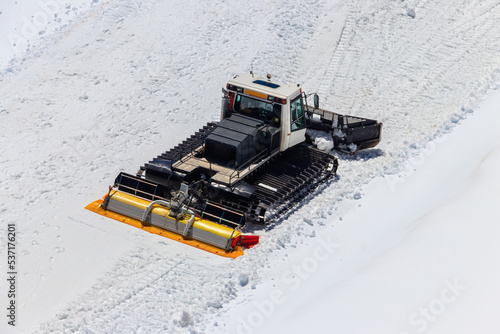 Snowcat, machine for snow removal, preparation ski trails, snow groomer