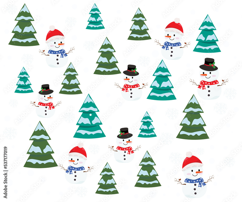christmas tree with snowflakes christmas tree with snowflakes