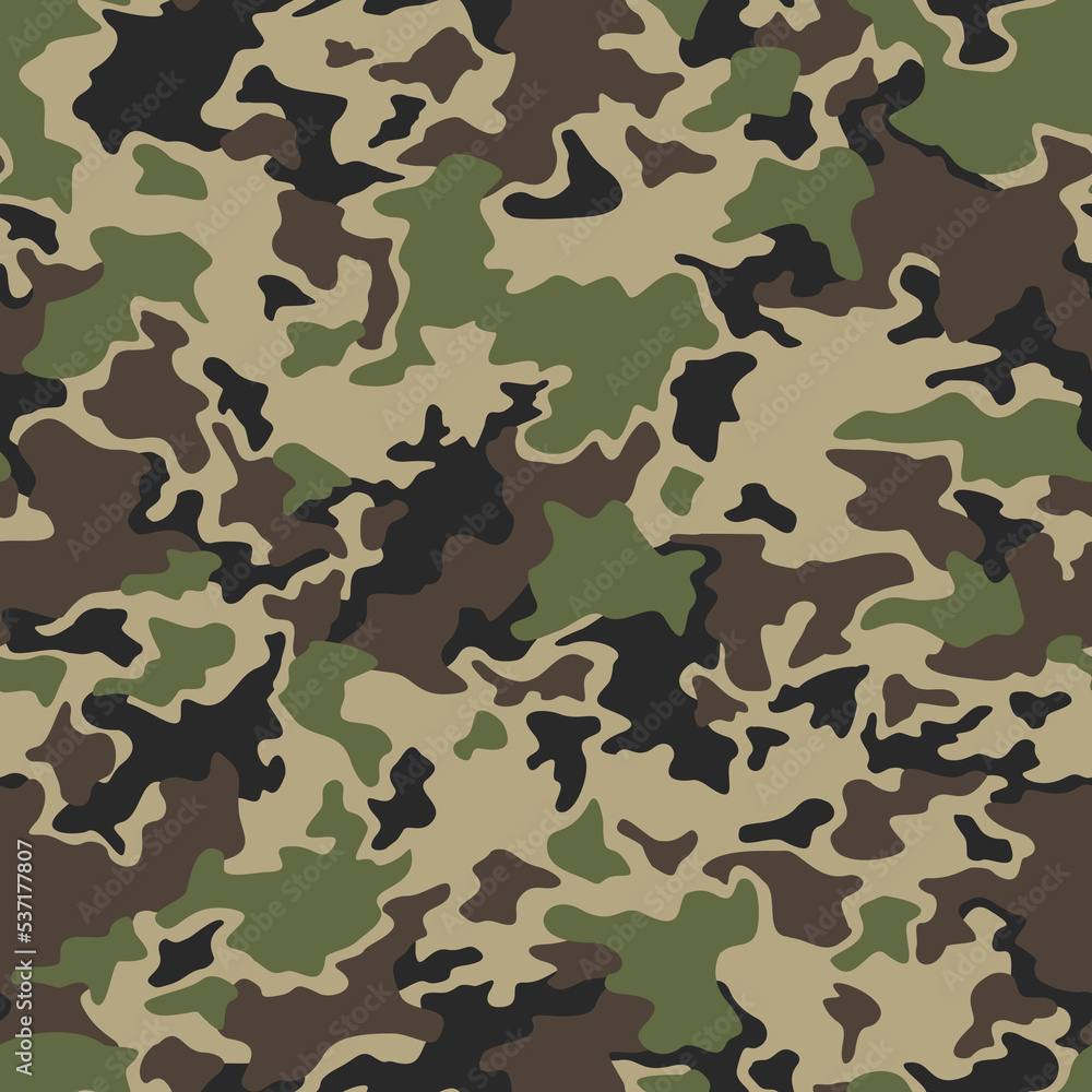 Camouflage texture seamless pattern. Abstract modern military camo background for fabric and fashion textile print. Vector illustration. Camouflage texture seamless pattern. Abstract modern military camo background for fabric and fashion textile print. Vector illustration.