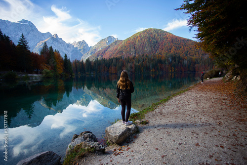 Laghi di Fusine (Fusine lakes) in Italy - autumn landscape