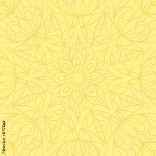 Wallpaper Mural Yellow square background with mandala ornament. Torontodigital.ca