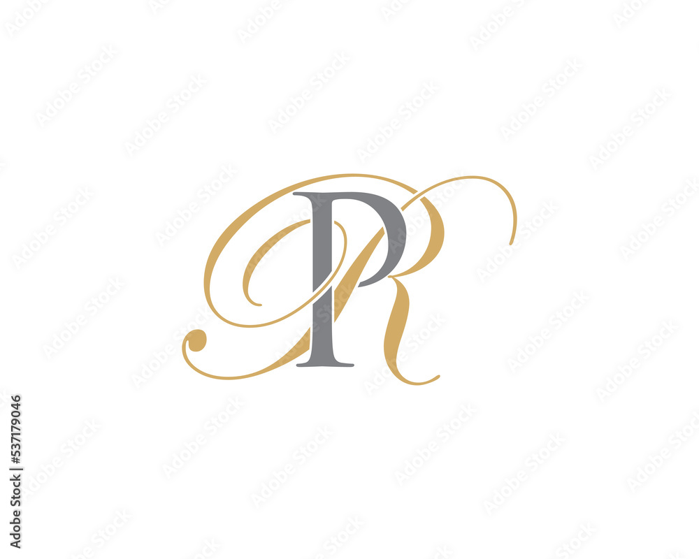Letter P and R Logo Icon 001