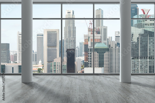 Photography Empty room Interior Skyscrapers View