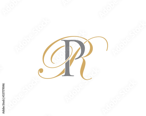 Letter P and R Logo Icon 001