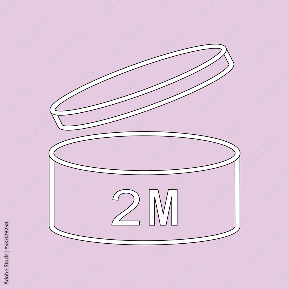 2m period after opening pao icon sign flat style design vector