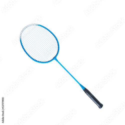 Badminton racket on transparent background with clipping paths
 photo