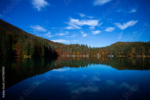 Laghi di Fusine (Fusine lakes) in Italy - autumn landscape