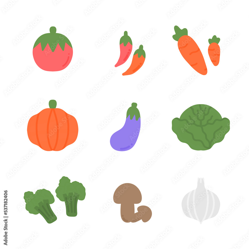 Set of vegetables Set of vegetables