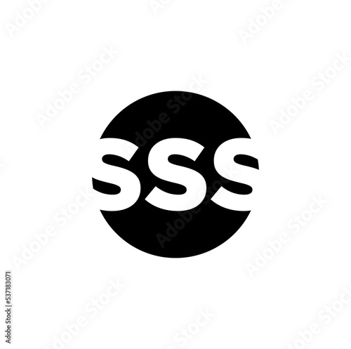 SSS letters vector icon. SSS monogram.