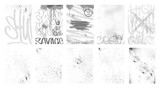 Big set overlay texture stamps - dust, grunge, graffiti, damage, old, street art, grainy, spray, splot, damage and other. Vector textured collection, overlay grunge, urban backgrounds. Vector stamps 