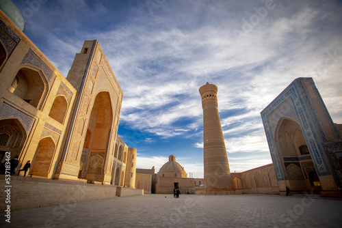 Poi-Kalon ensemble is one of the main architectural structures of Bukhara. The complex is located in the center of the historic part of the city. photo