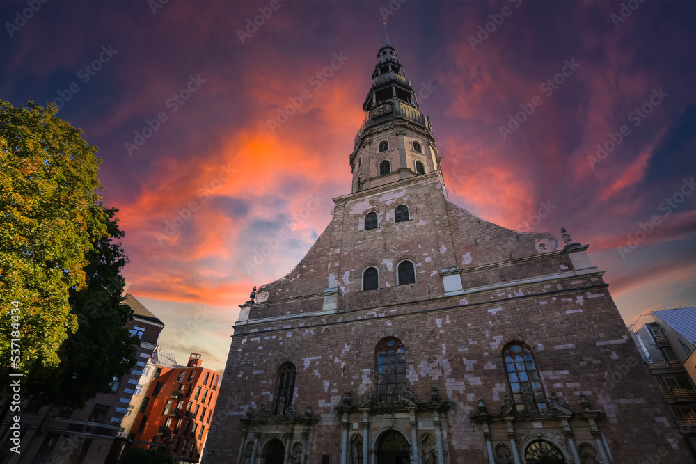 St. Peter`s church in Riga, Latvia St. Peter`s church in Riga, Latvia