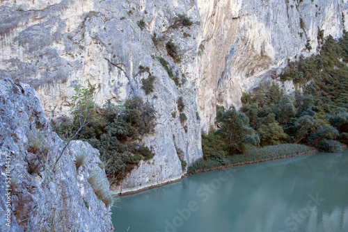 Pesaro Urbino (PU), Italy - August 10, 2022: Gola del Furlo, Pesaro Urbino, Marche, Italy, Europe photo