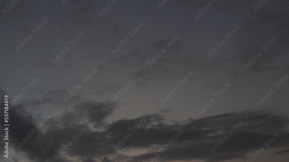 Static timelapse shot of sky with clouds during beautiful dramatic dusk. Timelapse from day to night Static timelapse shot of sky with clouds during beautiful dramatic dusk. Timelapse from day to night