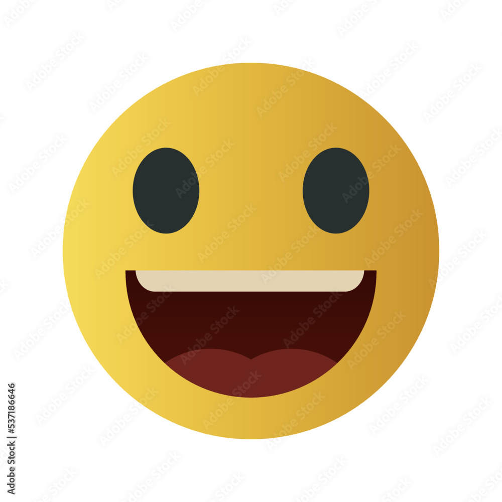 Fototapeta premium Yellow Cute Emoticon 