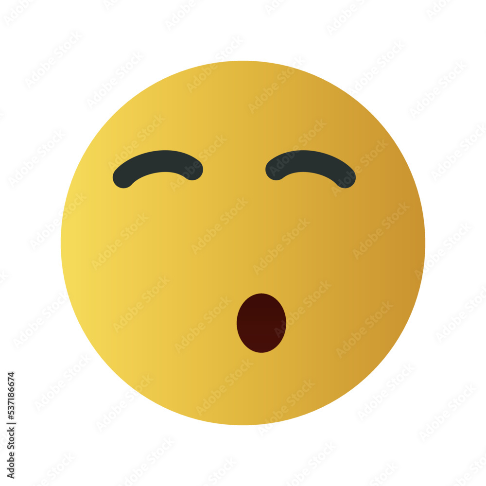 Fototapeta premium Yellow Cute Emoticon