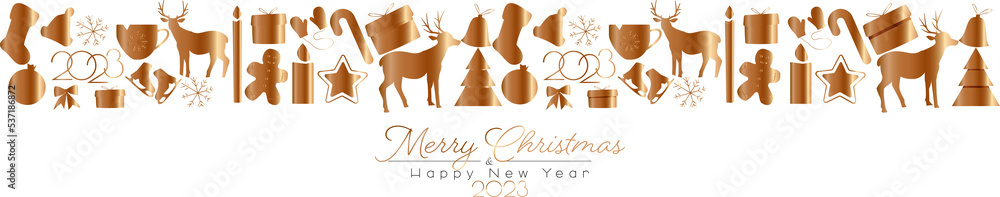 Merry Christmas and Happy New Year 2023 png banner. Merry Christmas and Happy New Year 2023 png banner.