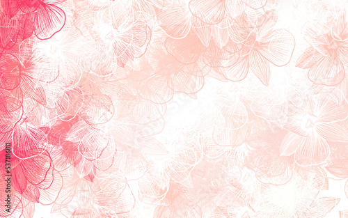 Light Red vector elegant wallpaper with flowers.