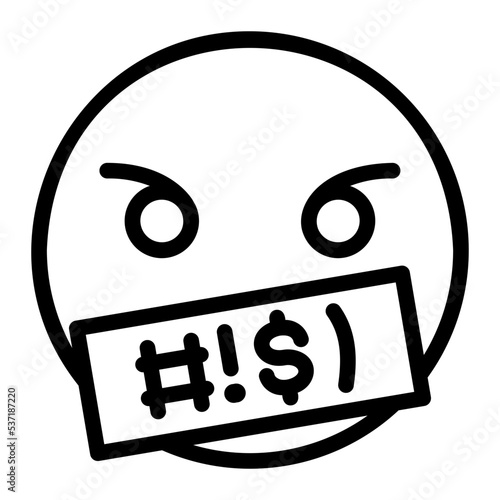 swearing line icon