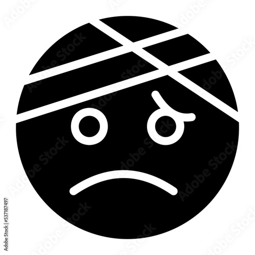 injured glyph icon