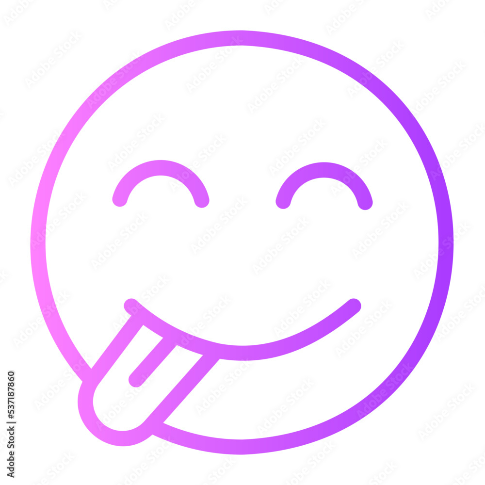 enjoying face gradient icon enjoying face gradient icon