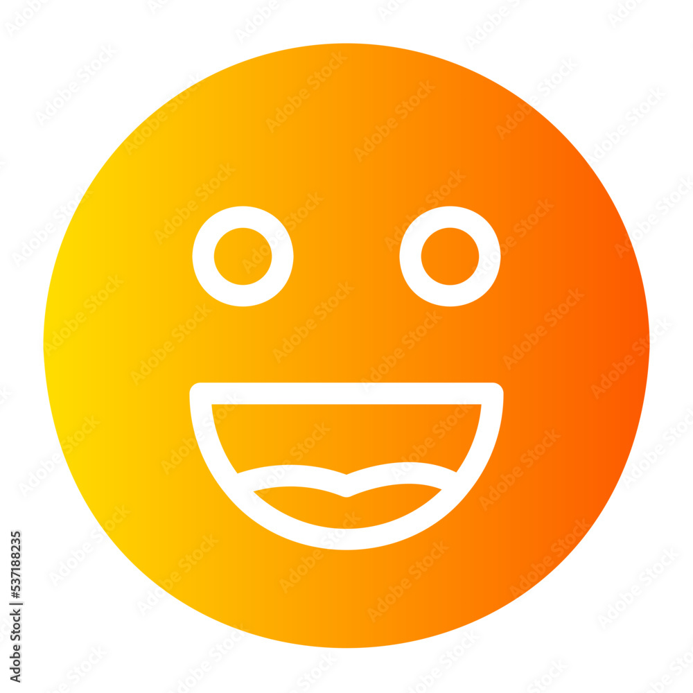 laugh gradient icon