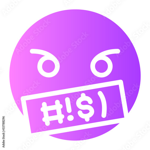 swearing gradient icon