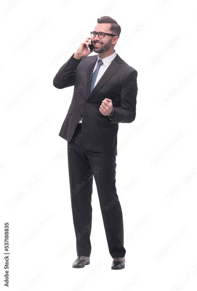 full length .concerned businessman . isolated on white full length .concerned businessman . isolated on white