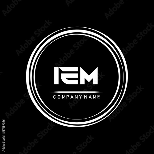 Design of such IEM letter logo. IEM letter graphics. Letter logo IEM alphabet letter logo. Lettering and corporate identity that is unique. modern vector photo