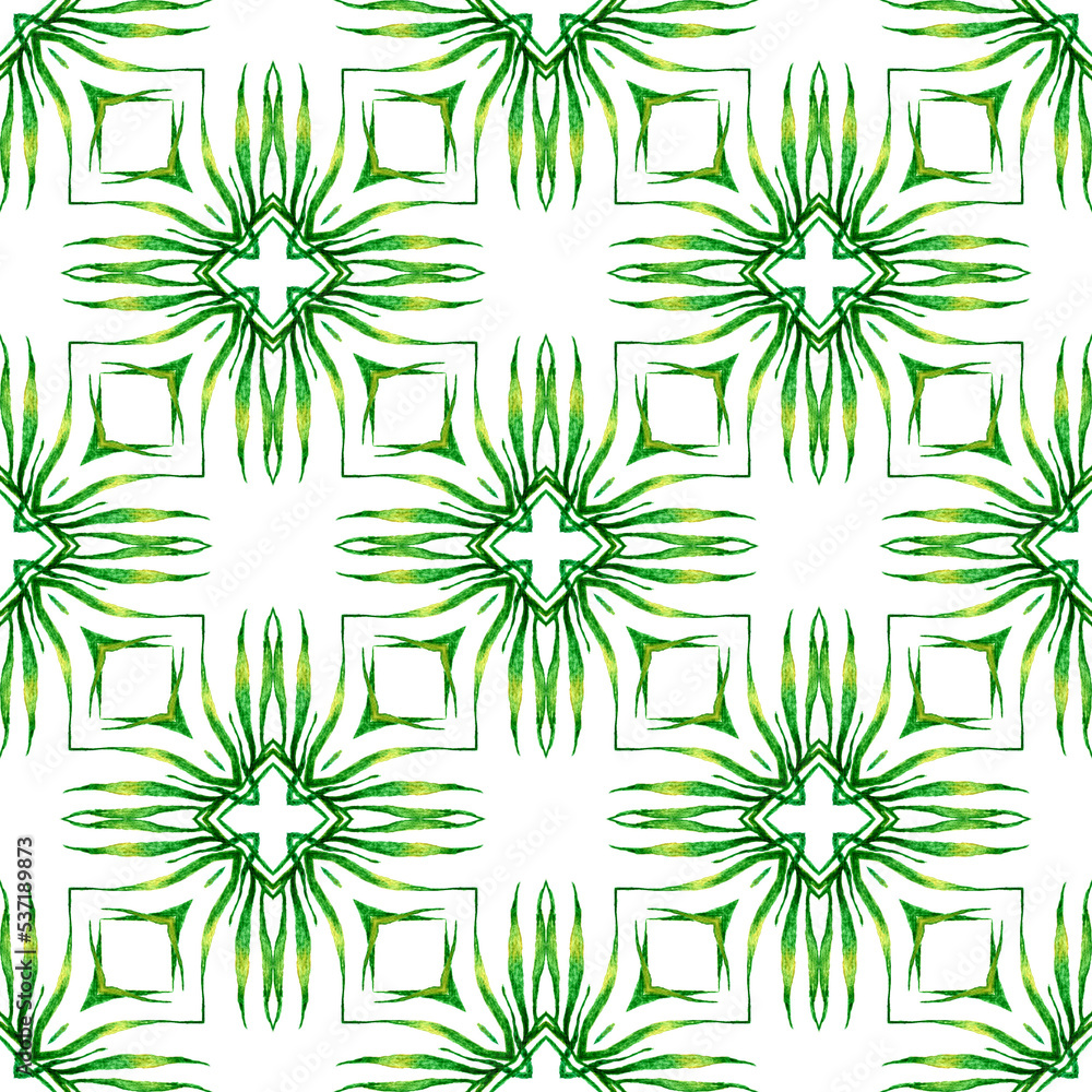 Striped hand drawn design. Green majestic boho Striped hand drawn design. Green majestic boho