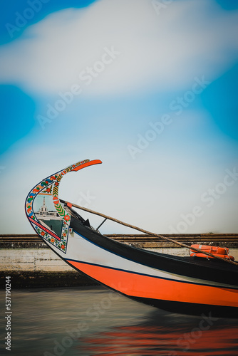 Canvastavla Traditional boat from Aveiro - Moliceiro