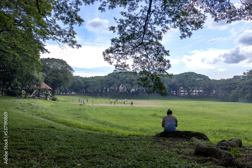 People who visit for enjoy weekend the University of Philippines Diliman , Quezon City, Metro Manila , Philippines