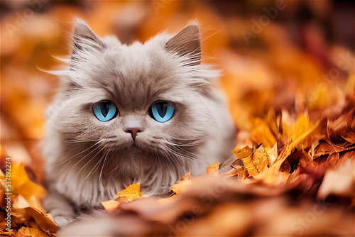 kitten at fall