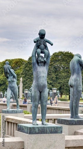 Canvas Print parc de Vigeland à Olso en Norvège