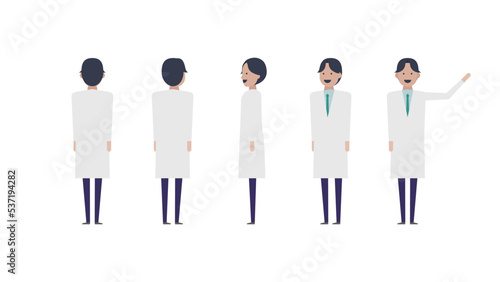 アニメーション用イラスト素材｜白衣の男性｜mayucolor04